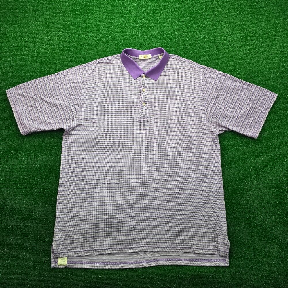 Peter Millar Polo Shirt Mens XL/2XL Purple Short Sleeve Golf Casual Preppy
